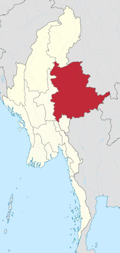 シャン州の地図